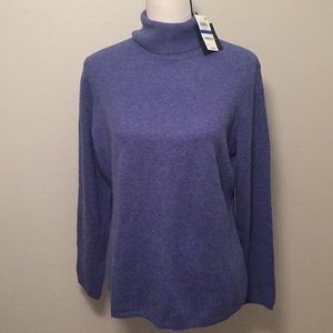 New Charters Club Blue cashmere turtleneck size XL